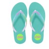 Thong Sandal Cute Woman Shoes Bulk Flip Flop, Stripe Flower Print Flip Flop Shoes For Woman